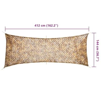 Camouflagenet met opbergzak 412x144 cm zandkleurig Camouflagenet met opbergzak 412x144 cm zandkleurig