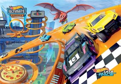 Clementoni legpuzzel super color hot wheels, 104st.