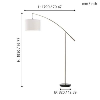 Eglo Staande Schemerlamp DesignNadina - 92206
