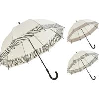 Paraplu transparant koepel panterprint - thumbnail