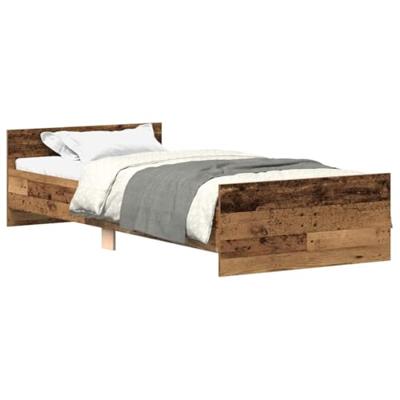 Bedframe zonder matras 100x200 cm bewerkt hout oud hout