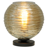 Masterlight TafellampQuinto Smoke met gestreept glas - 4260-05-05-6 - thumbnail