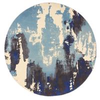 Vloerkleed Saturn - Blue - Rond - thumbnail