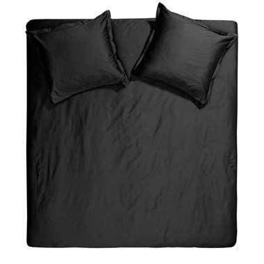 Cinderella dekbedovertrek Uni - zwart - 240x200/220 cm - Leen Bakker