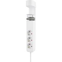 Neomounts DS22-840WH6 Bureaustekkerdoos Wit Randaarde stekker 1 stuk(s) - thumbnail