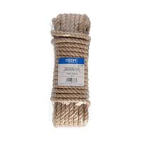 Madeja, 10 m, natuurlijk jute-bio-touw, 3 strengen, kalibratie 8 mm - thumbnail
