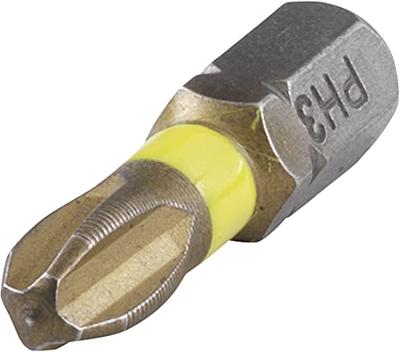 Wolfcraft Torsie TiN-bit | Kruiskop PH3 | 1 stuk - 1324000 Wolfcraft Torsie TiN-bit | Kruiskop PH3 | 1 stuk - 1324000