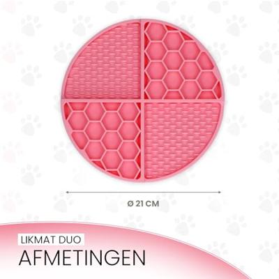 Eat Slow Live Longer Lick Mat Dimensions Circle Roze