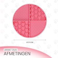 Eat Slow Live Longer Lick Mat Dimensions Circle  Pink - thumbnail