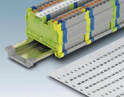 Phoenix Contact 0829255 US-TM 100 Klemmarkering Montagemethode: Vastklemmen Markeringsvlak: 10 x 9.80 mm Wit Aantal markeringen: 130 10 stuk(s)