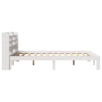 Bedframe met hoofdeinde zonder matras 160x200 cm wit - thumbnail