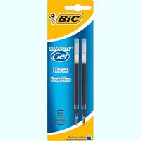 Gelschrijvervulling Bic voor diverse gelpennen M blauw blister à 2st - thumbnail
