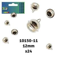 Vaessen Creative • bellen met oog zilver 12mm 24pcs - thumbnail
