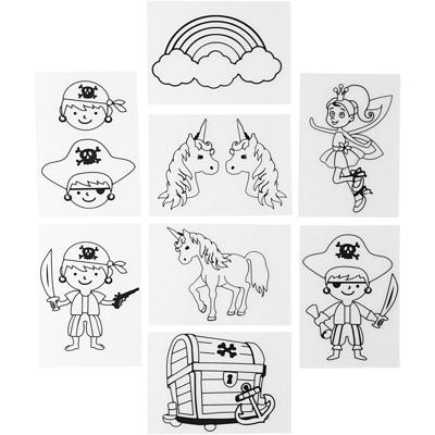 Creativ Company Vellen krimpfolie met motieven, vel 10,5x14,5 cm, dikte 0,3 mm, 36 vel/ 1 doos Creativ Company Vellen krimpfolie met motieven, vel 10,5x14,5 cm, dikte 0,3 mm, 36 vel/ 1 doos