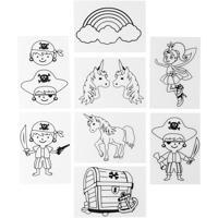 Creativ Company Vellen krimpfolie met motieven, vel 10,5x14,5 cm, dikte 0,3 mm, 36 vel/ 1 doos - thumbnail