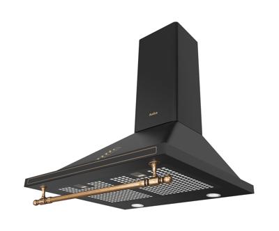 Retro decoratieve wandkap - AMICA - OKC6212RA - 76/104 x 60 x 50 cm - Zwart