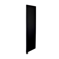Electrische Wifi Radiator Sanicare HPW Carini Denso 180x40 cm Mat Zwart Met Thermostaat Zwart Linksonder - thumbnail