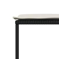 Tuinkrukken met kussens 4 st poly rattan zwart - thumbnail