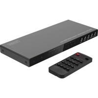 Digitus DS-55345 HDMI-switch 4 + 2 poorten LED-weergave, Met afstandsbediening, Ultra HD-geschikt, Met metalen behuizing, Individueel schakelbaar, Met - thumbnail