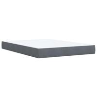 Boxspring met matras fluweel donkergrijs 140x200 cm - thumbnail
