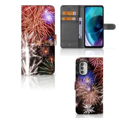 Motorola Moto G51 5G | Wallet Case | met Pasjes | Vuurwerk Motorola Moto G51 5G | Wallet Case | met Pasjes | Vuurwerk