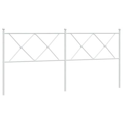 Hoofdbord 180 cm metaal wit Hoofdbord 180 cm metaal wit