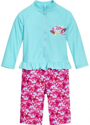 Playshoes zwempak lange mouw Flamingo Mint Roze-98-104