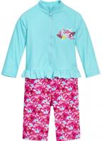 Playshoes zwempak lange mouw Flamingo Mint Roze-98-104 - thumbnail