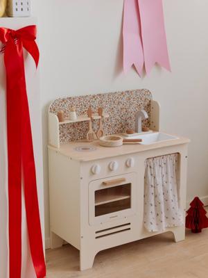 Houten keukentje met accessoires van FSC®-hout ecru