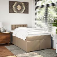 Boxspring met matras kunstleer cappuccinokleurig 120x190 cm - thumbnail
