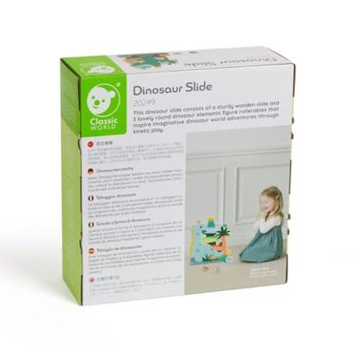 Classic World houten ballenbaan dinosaurus, 4dlg.