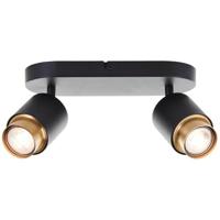 Brilliant 2-lichts opbouwspotCovelo zwart met goud - G04913/86 - thumbnail