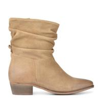 PS Poelman Malu leren enkellaarzen beige - thumbnail