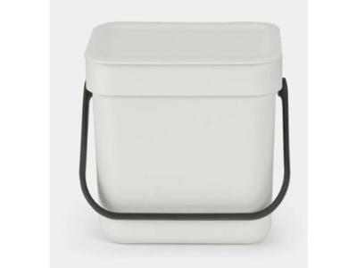 Brabantia Sort & Go afvalemmer 3 liter light grey