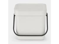 Brabantia Sort & Go afvalemmer 3 liter light grey - thumbnail