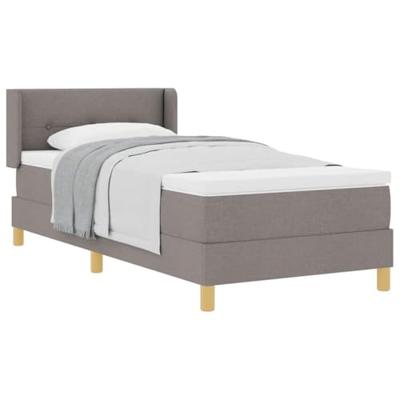 Boxspringbed met matras met hoofdeinde Taupe 90 x 190 cm Stof
