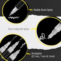 Acrylmarker online lettering 5 breedtes zilver - thumbnail