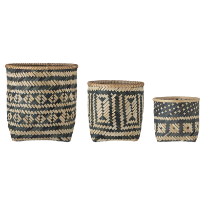Bloomingville Mand Jomo Set van 3 Bamboe 39 x 38 x 38