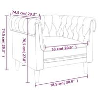 Fauteuil Chesterfield-stijl stof donkergroen - thumbnail