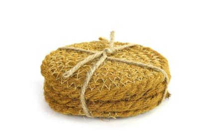 Onderzetter rond Tjasse s4 geel