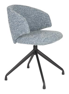 ZILT Draaibare Eetkamerstoel 'Mikea' Draaibaar, kleur Blauw