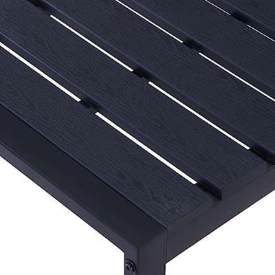VidaXL Tuinbank 120,5 cm ps-plaat zwart VidaXL Tuinbank 120,5 cm ps-plaat zwart