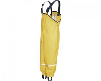 Playshoes regenbroek bretels katoen gevoerd Uni Geel-140