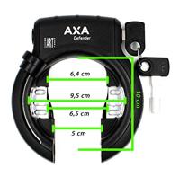 Axa Ringslot defender - glanzend zwart (werkplaatsverpakking) - thumbnail