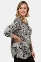 Ulla Popken Tuniek, classic, verdekte knopenlijst, 3/4 mouwen - Grote Maten - thumbnail