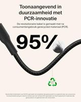 Belkin Gaming USB-C/USB-Kabel 60 W (2m), Gevlochten Snellaadkabel type C voor Nintendo Switch 2, iPhone 16, iPhone 15, iPad, MacBook Air, Chromebook, Samsung Galaxy S25 Ultra en meer - Zwart - thumbnail