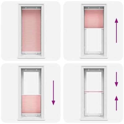 Pliss rolgordijn 65x150 cm stofbreedte 64,4 cm polyester roze