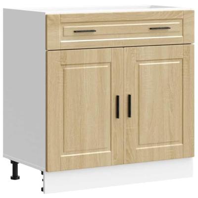 Onderkast "Porto" bewerkt hout sonoma eikenkleurig