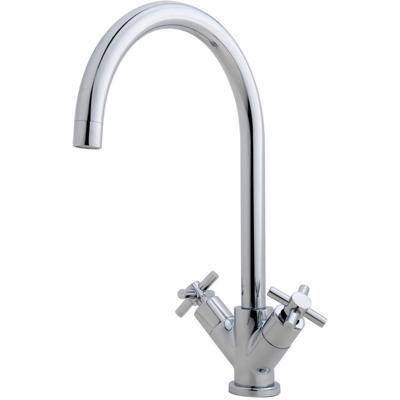 Wiesbaden Cross Chroom Keukenkraan - Stijl en Duurzaamheid