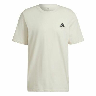 Heren-T-Shirt met Korte Mouwen Adidas Essentials Feelcomfy Wit - Maat: M